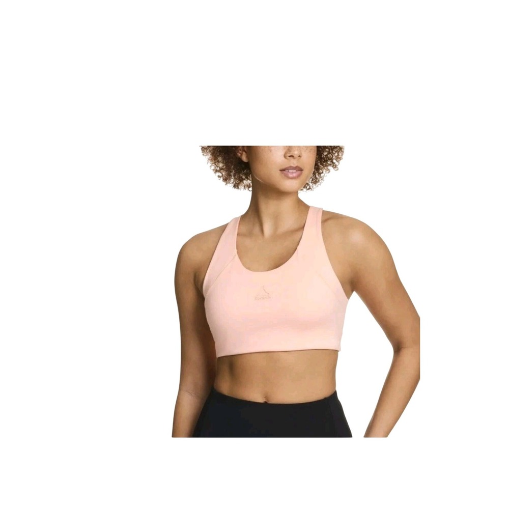 Reebok Women's Light Support Sports Bra Activewear Top Fitness Workout Peach L